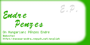 endre penzes business card